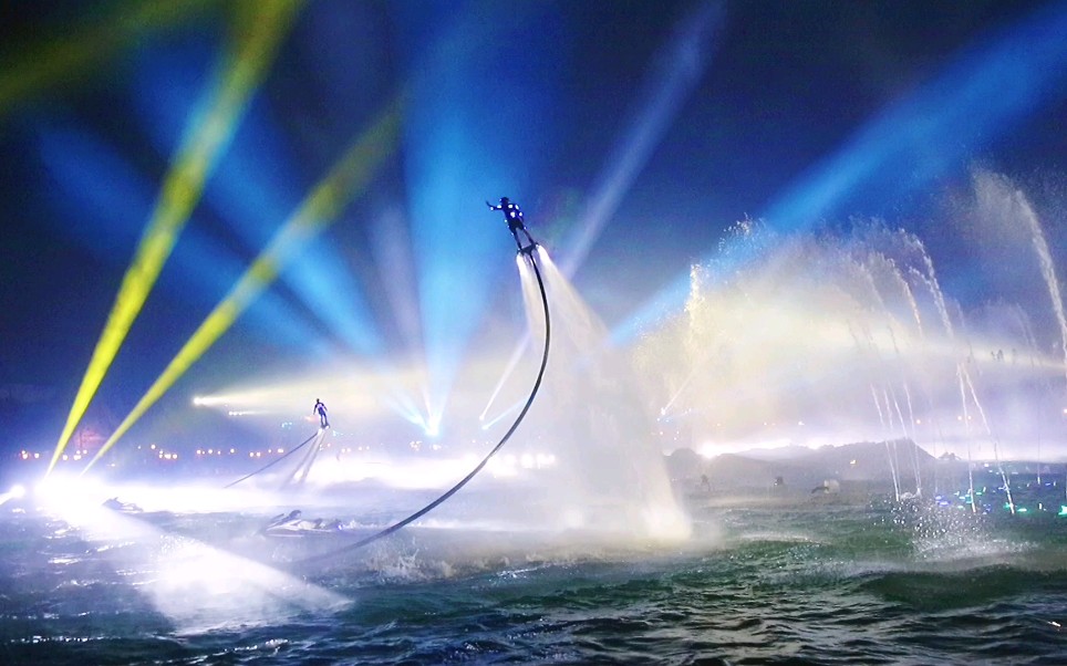 珠海长隆海洋王国水上飞人表演