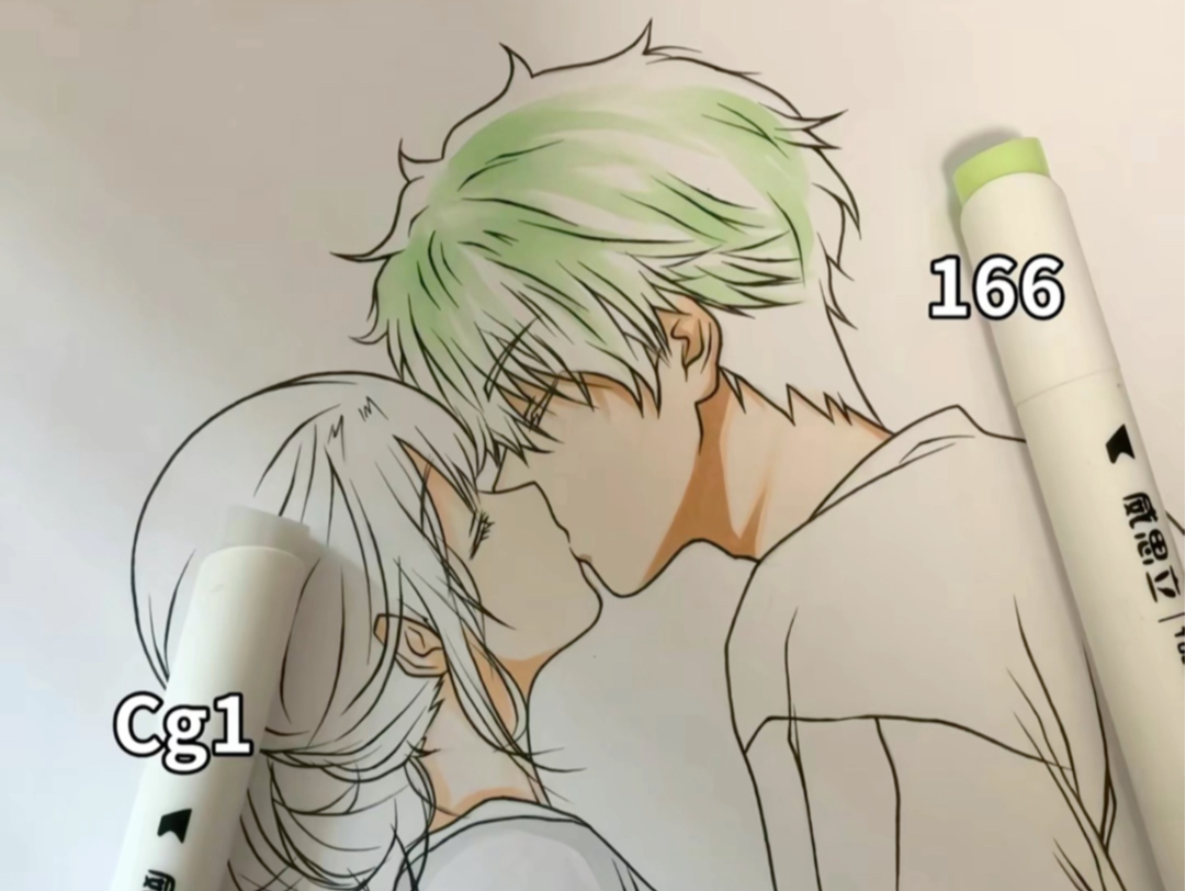 《冰菓》亲嘴嘴～手绘教程!太甜了叭!ヽ(61ω61ゞ)