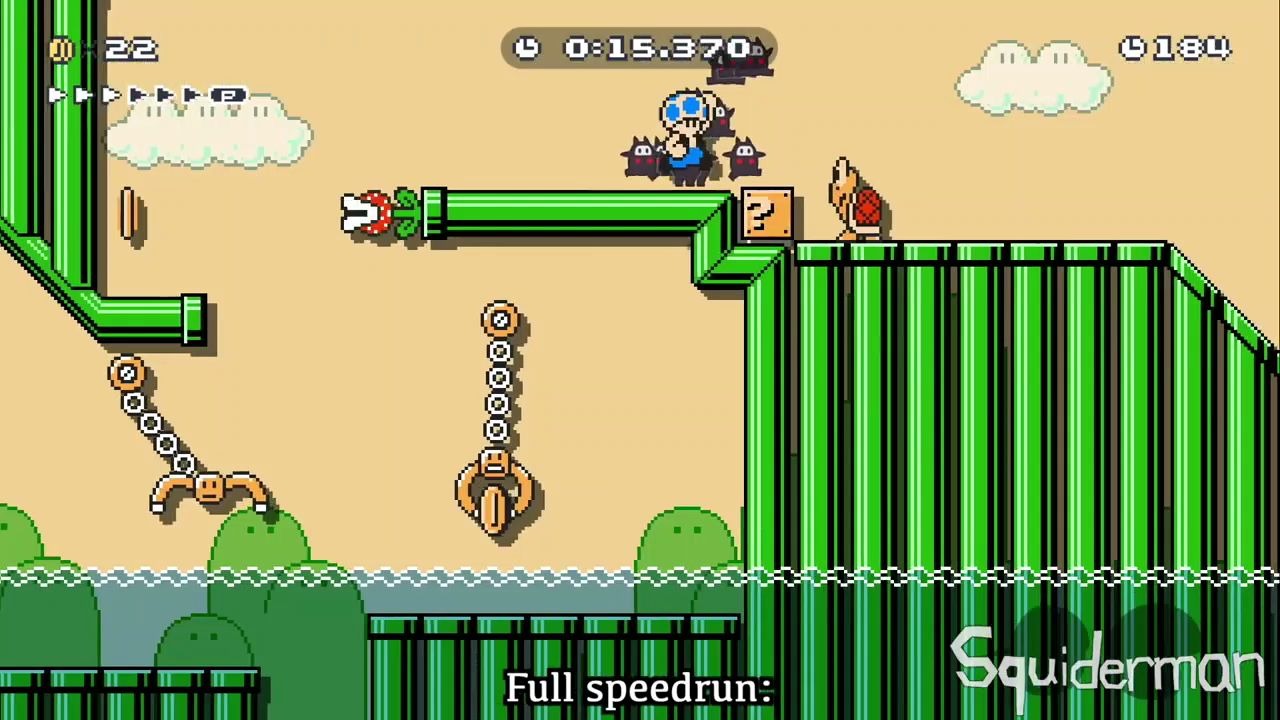 马里奥制造2【哈库计时挑战 第六弹】摇摆吊臂的运动