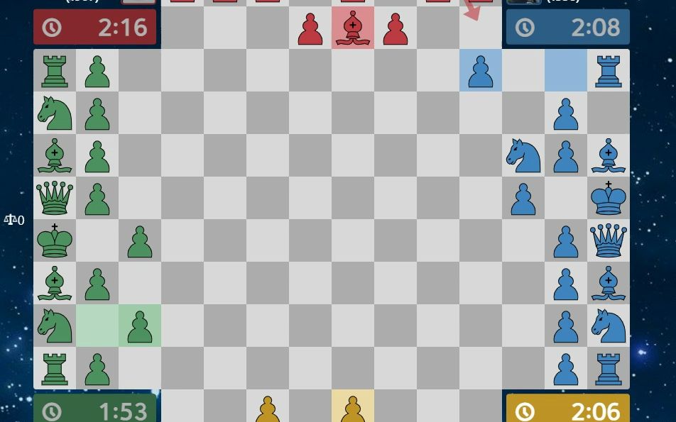 四人国际象棋:弃象杀王