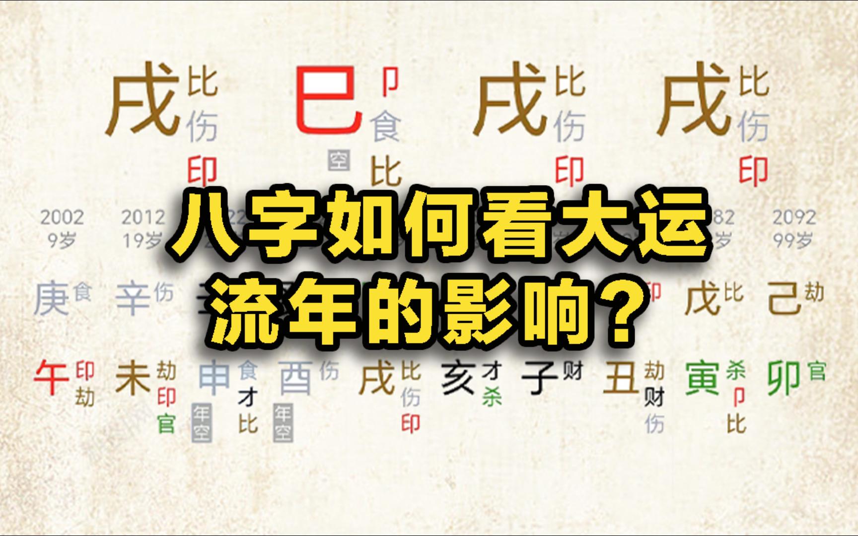 八字如何看大运流年的影响?哔哩哔哩bilibili