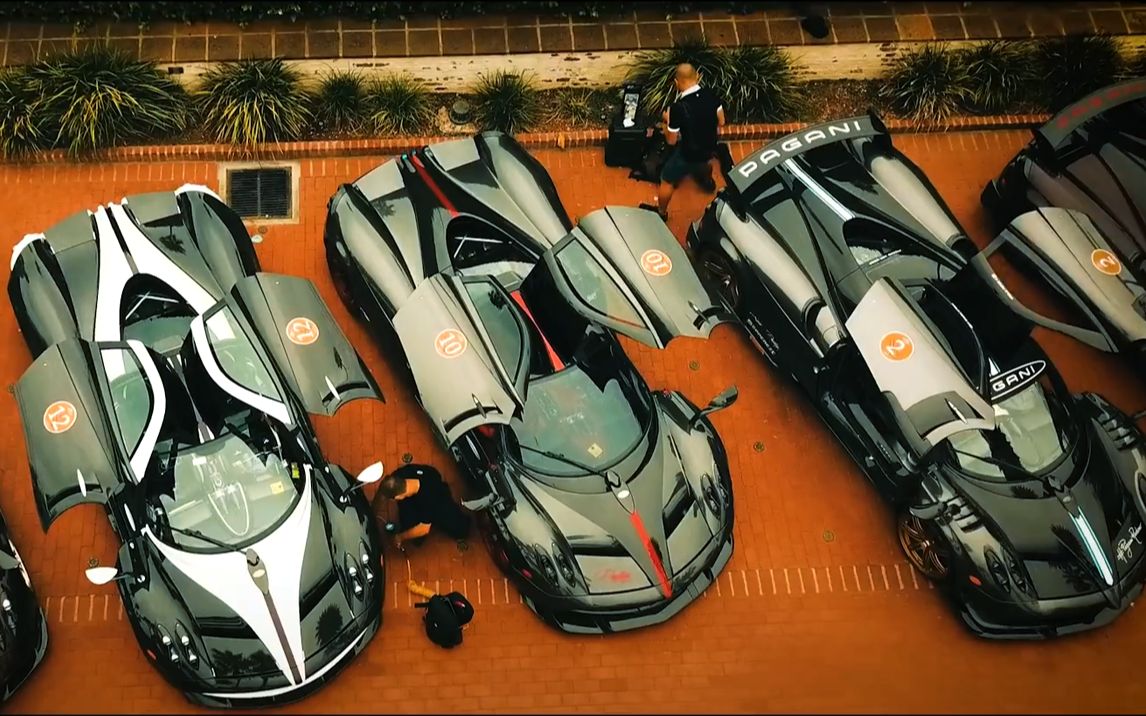 意大利超跑帕加尼车友会一辆车价值2000w这一车队有多少钱