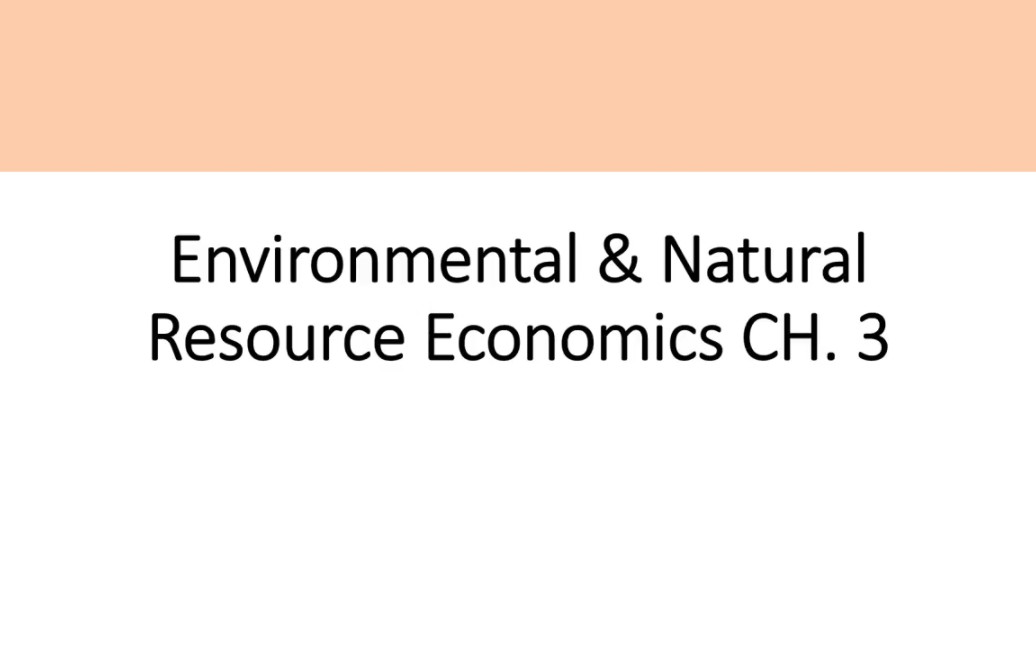 【自存/生肉】环境与自然资源经济学 Environmental&Natural Resource Economics CH3哔哩哔哩bilibili