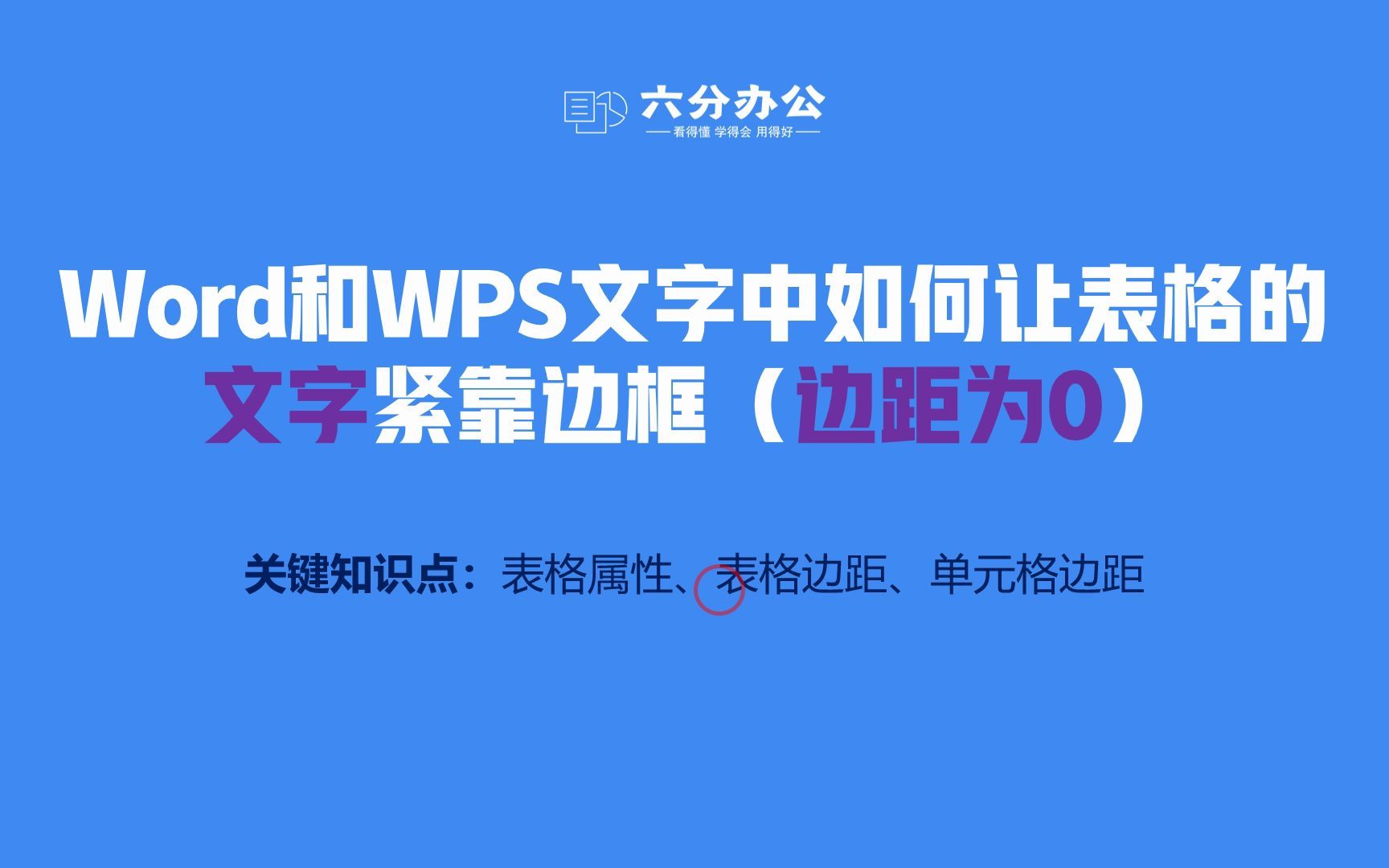 Word和WPS文字中如何让表格的文字紧靠边框(边距为0)哔哩哔哩bilibili