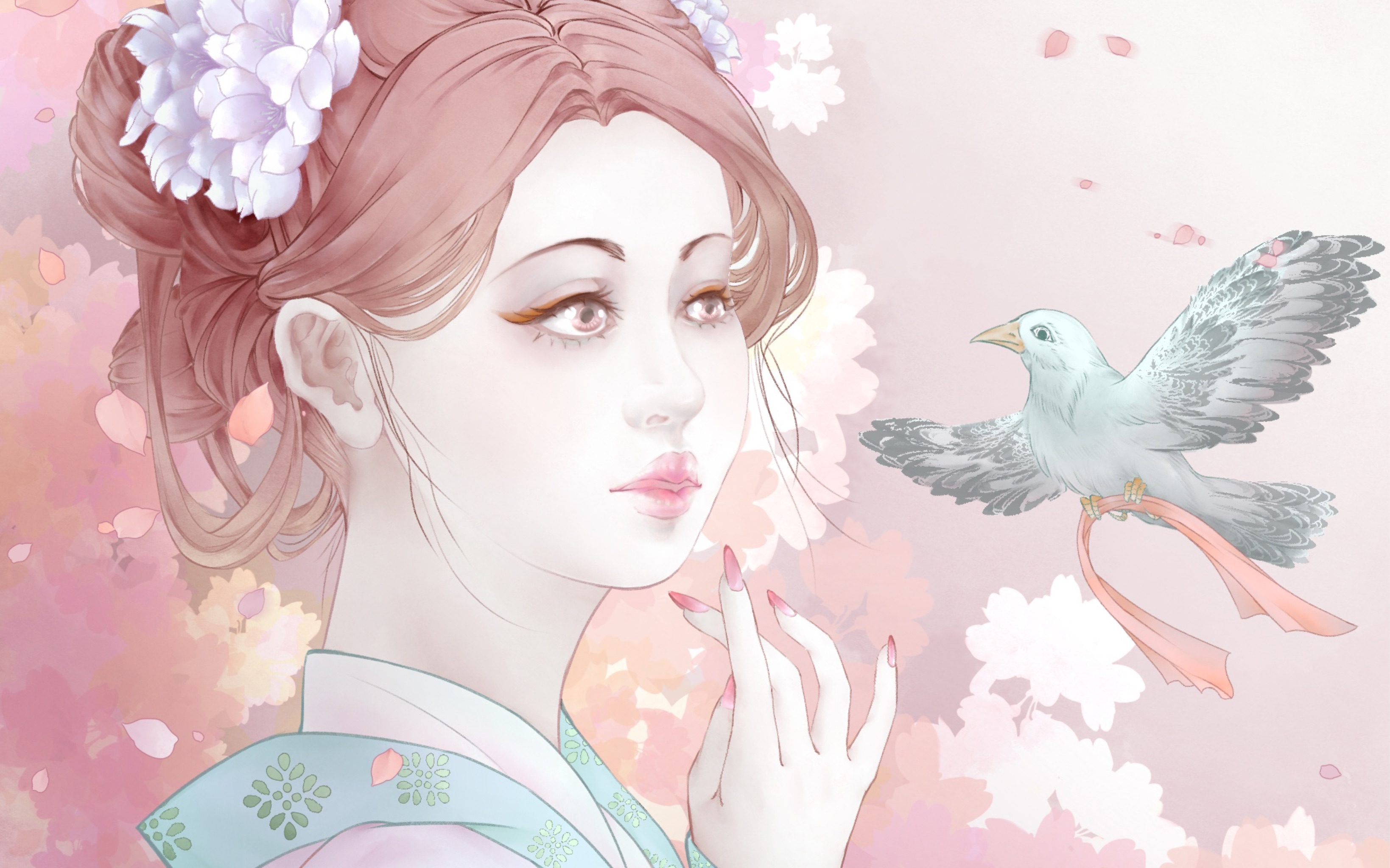 【procreate】花开花落一回眸