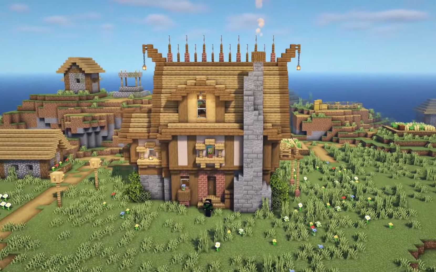 我的世界 教你建造一个中世纪小酒馆(含内饰)!