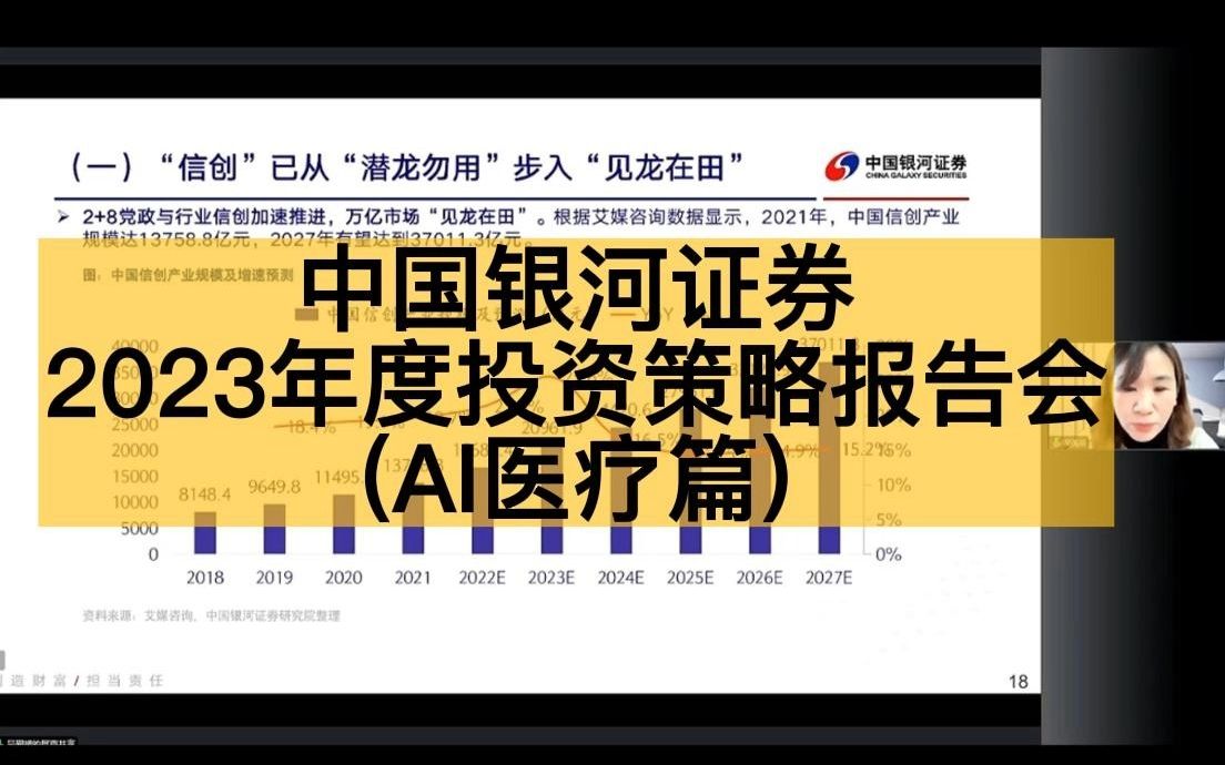 中国银河证券2023年度投资策略报告会(互联网医疗篇)哔哩哔哩bilibili