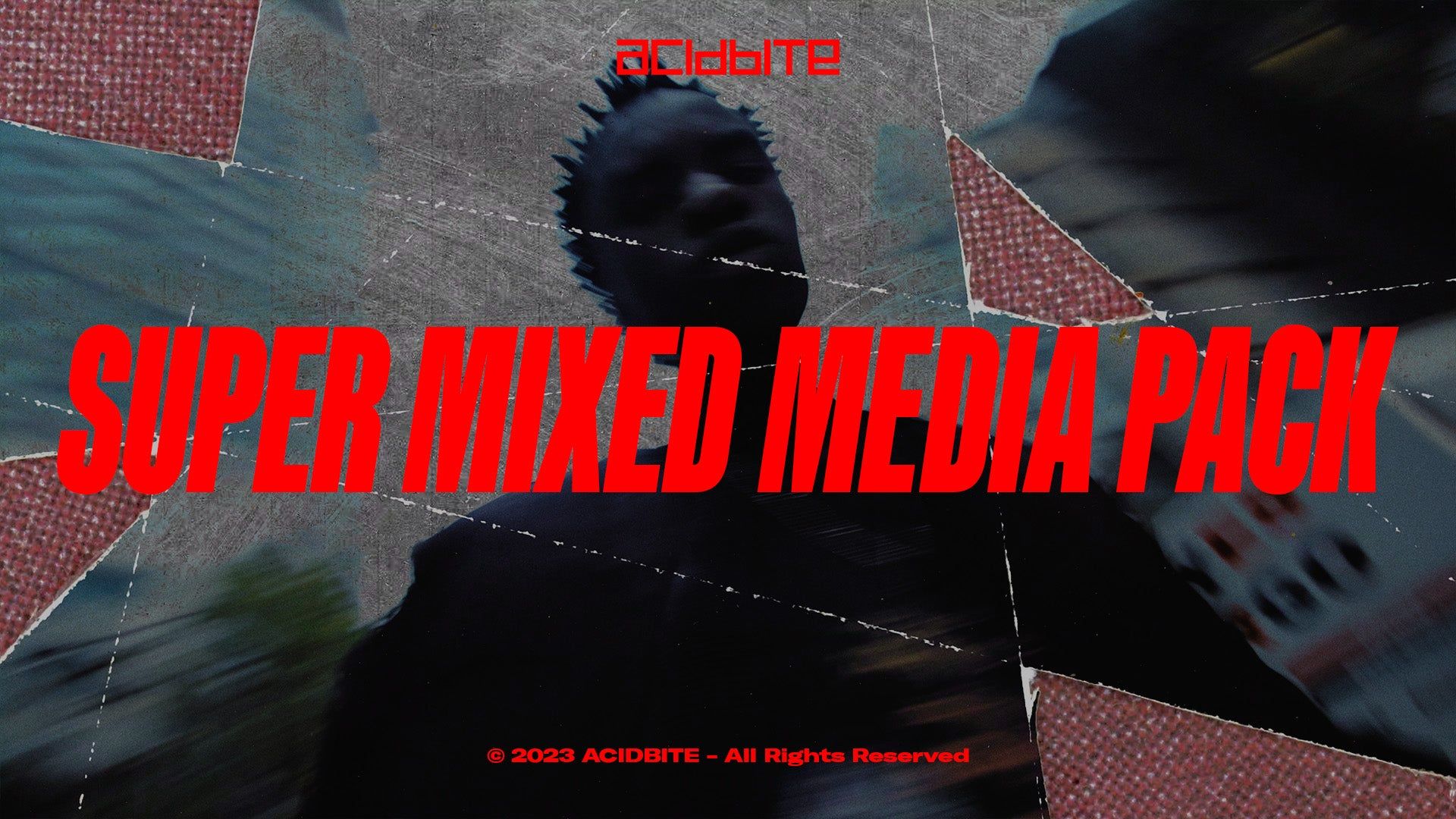 47个嘻哈风格框架划痕纹理转场叠加超级混合包 super mixed media