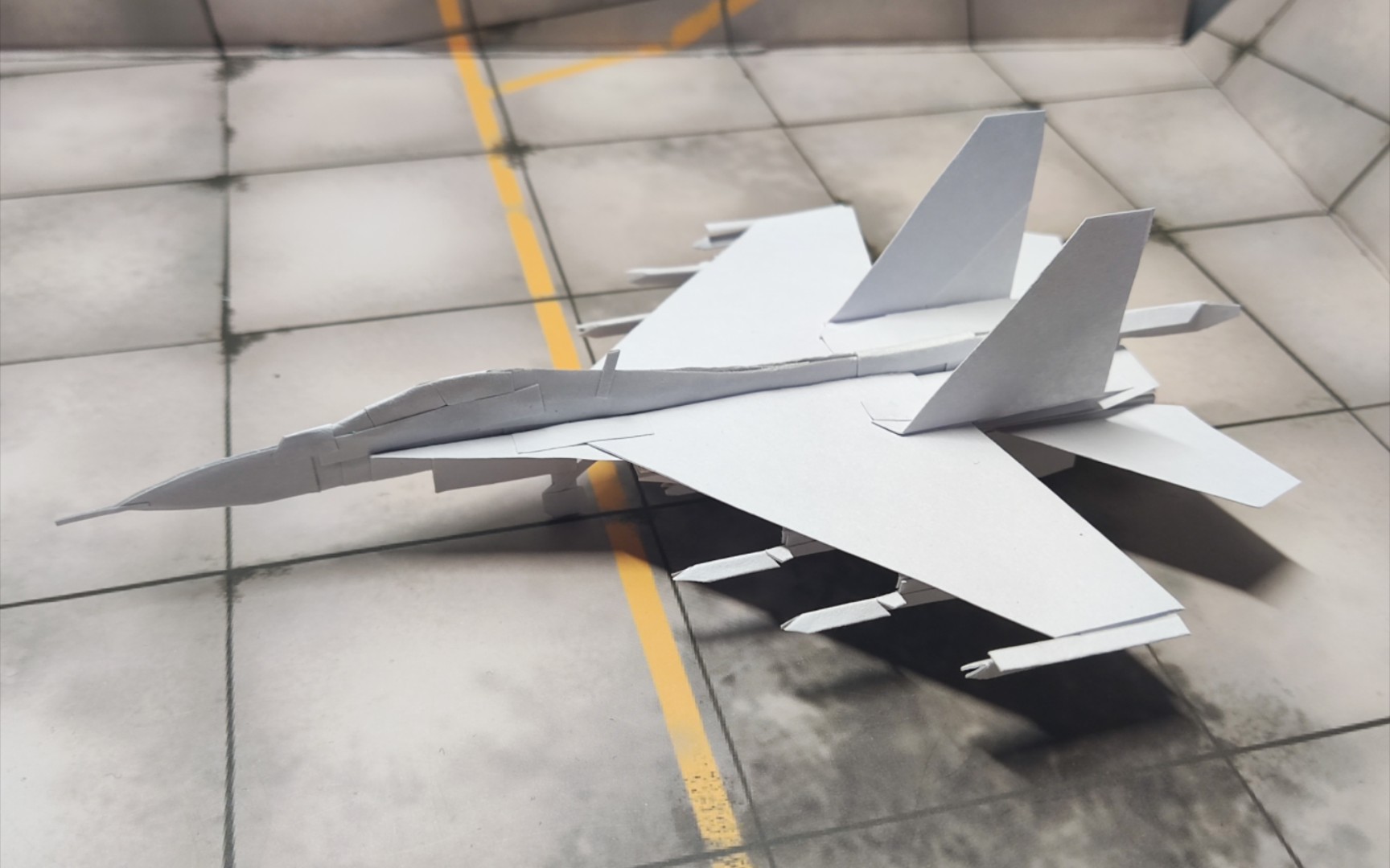 [纸飞机系列] 苏-30mkk战机 纸飞机手工成品展示