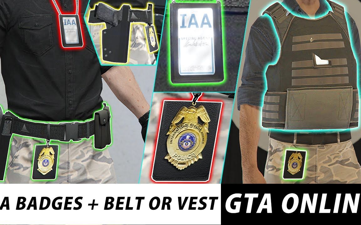 [图]【GTA线上】教學 警服 國安局 白帽 所有搶劫包 IAA 腰帶 等更多選項