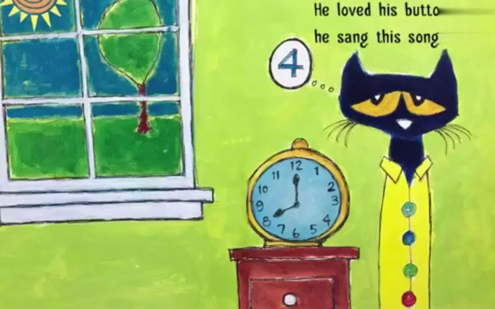 [图]Pete the Cat and His Four Groovy Buttons 皮特猫和他时髦的4个扣子