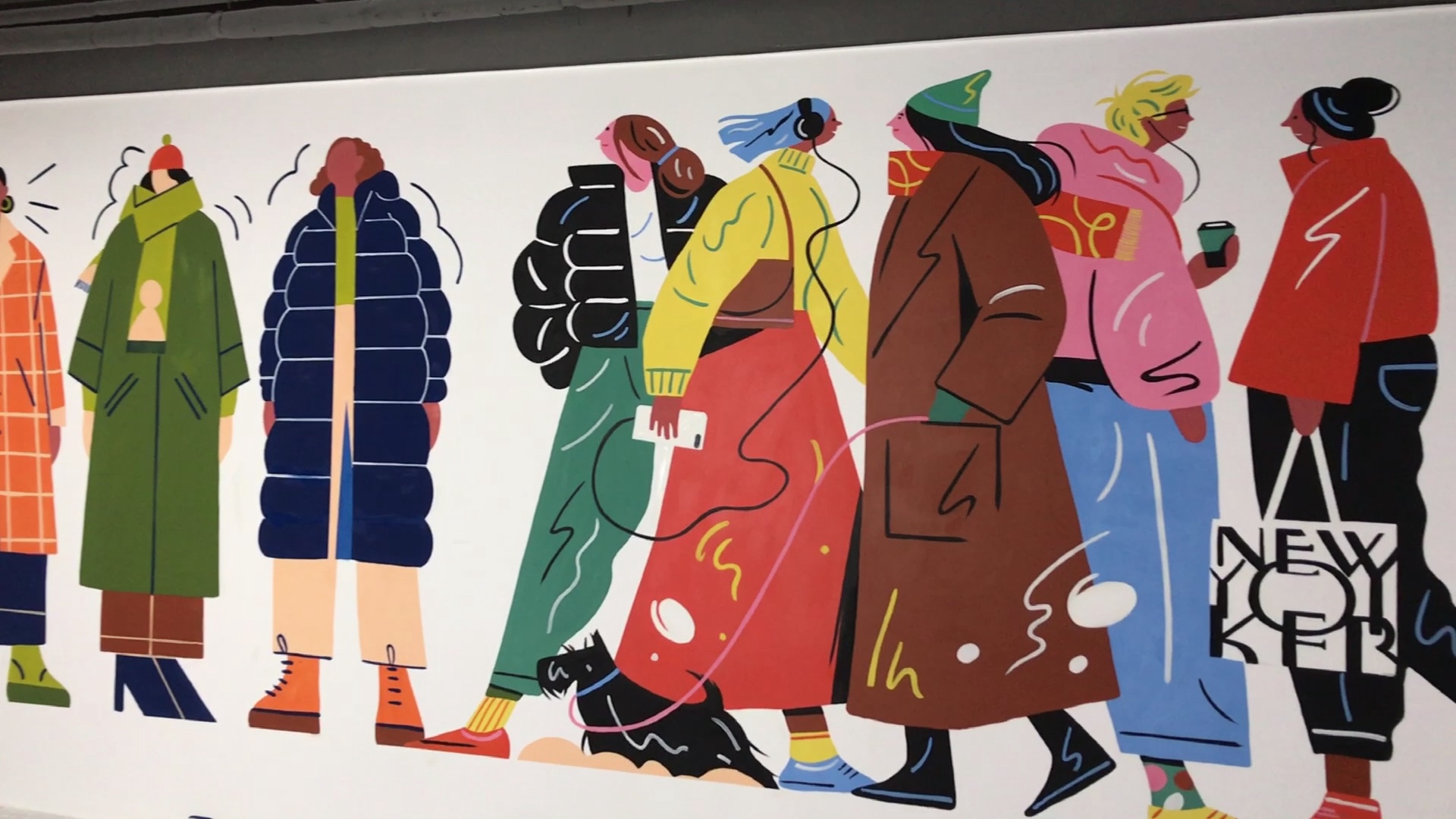 服装插画类手绘壁画墙绘