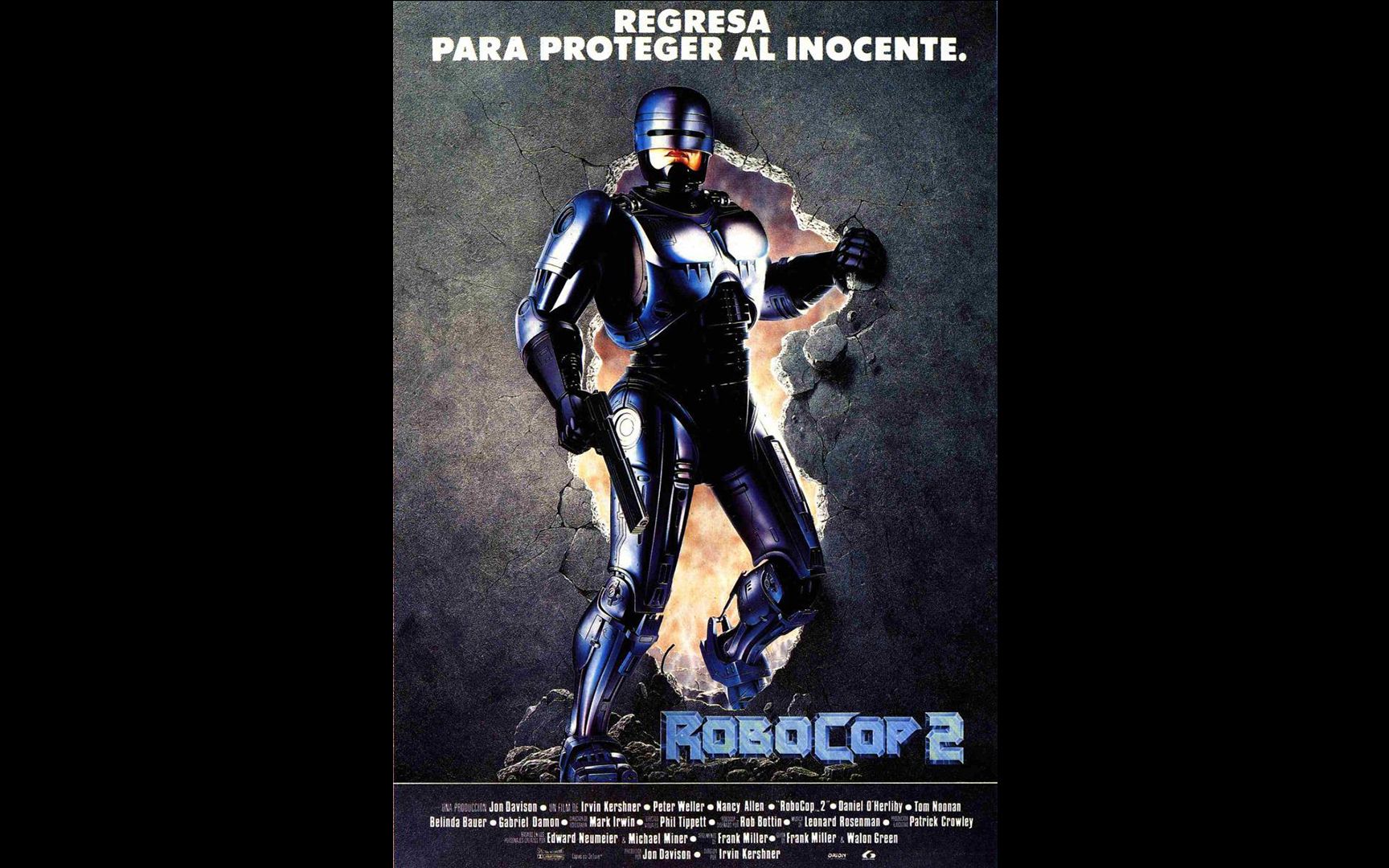 制作的机械战警rorobocop2 立体电影海报墙成品