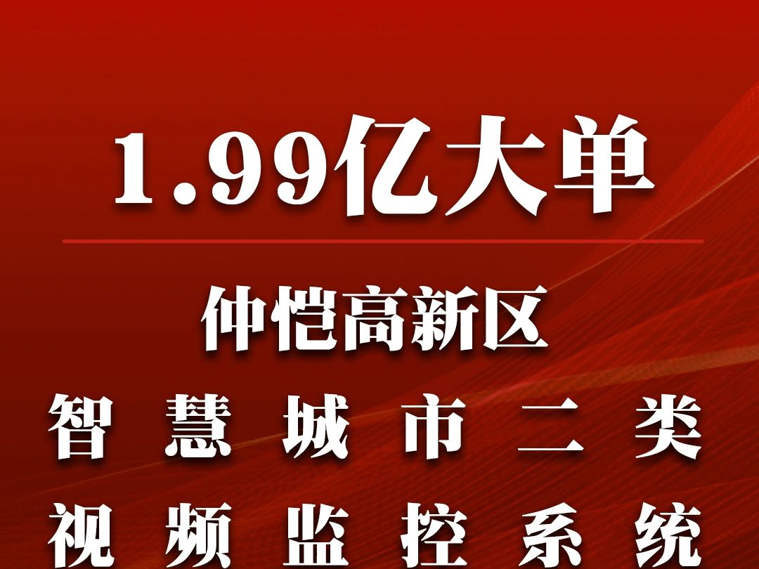 仲恺高新区智慧城市二类视频监控系统项目哔哩哔哩bilibili