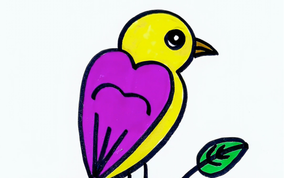 儿童画鸟简单画法图片