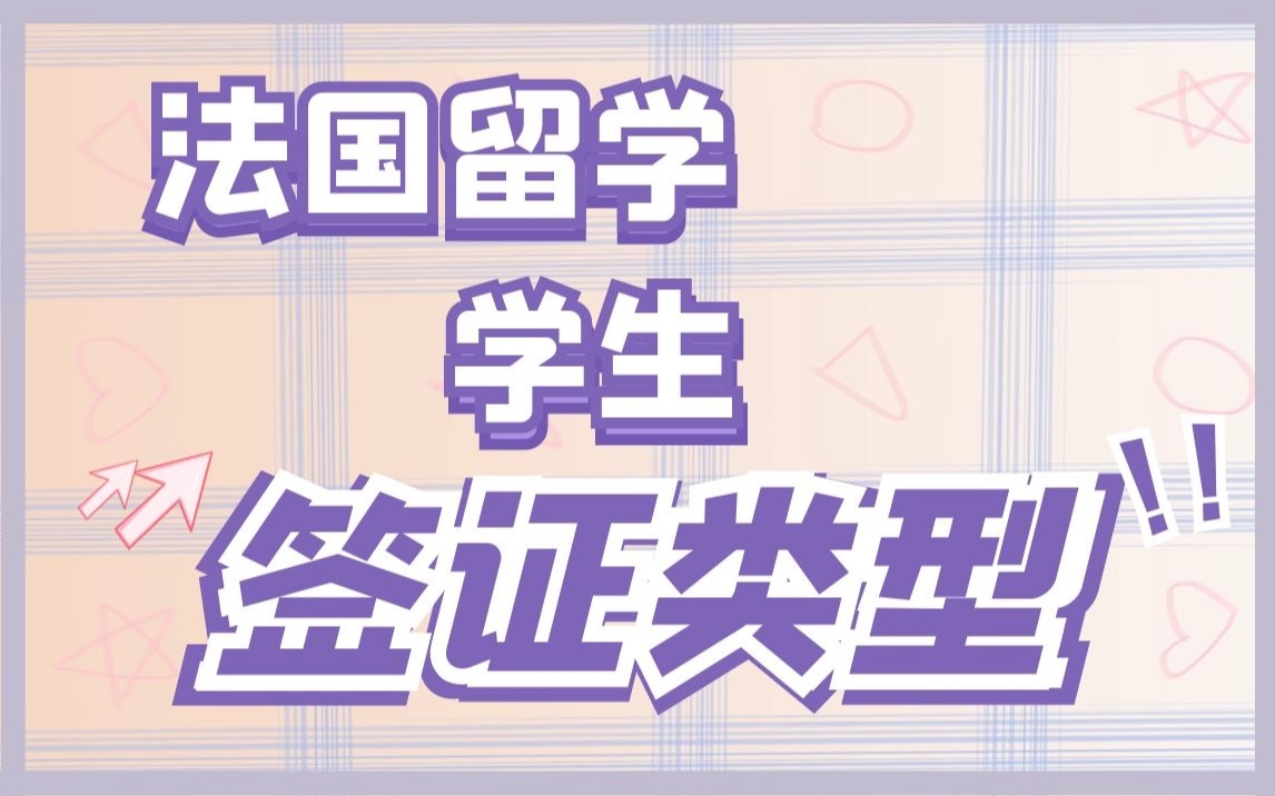 【法国留学专讲】去法国学习语言的“签证类型”都有哪些呢?哔哩哔哩bilibili