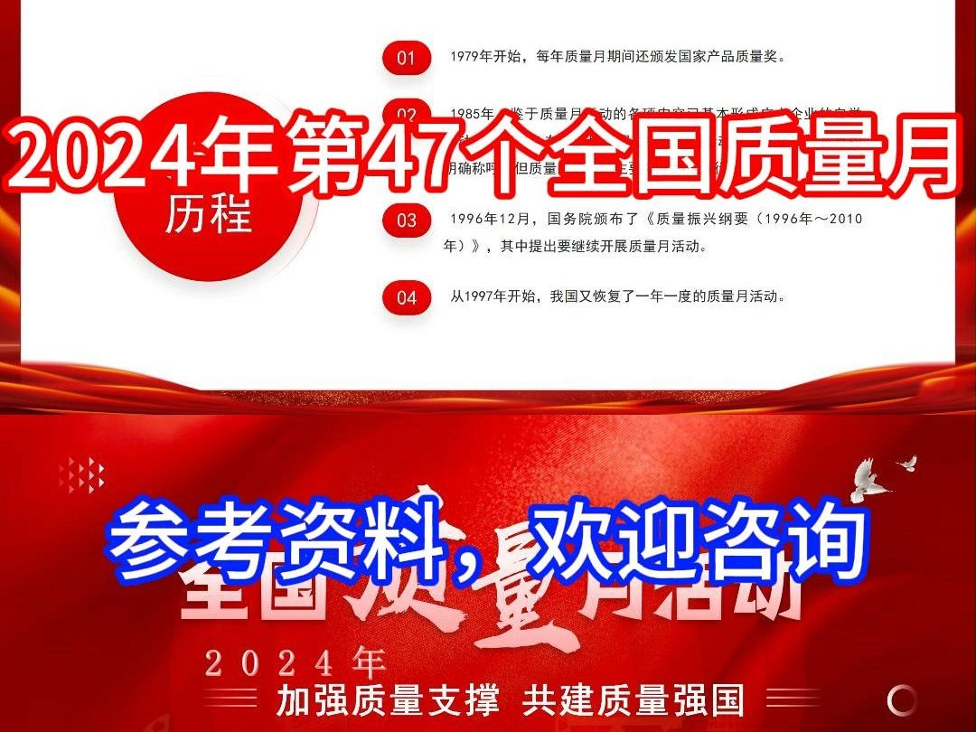 质量月活动PPT第十一集 #2024年质量月 #质量月主题哔哩哔哩bilibili