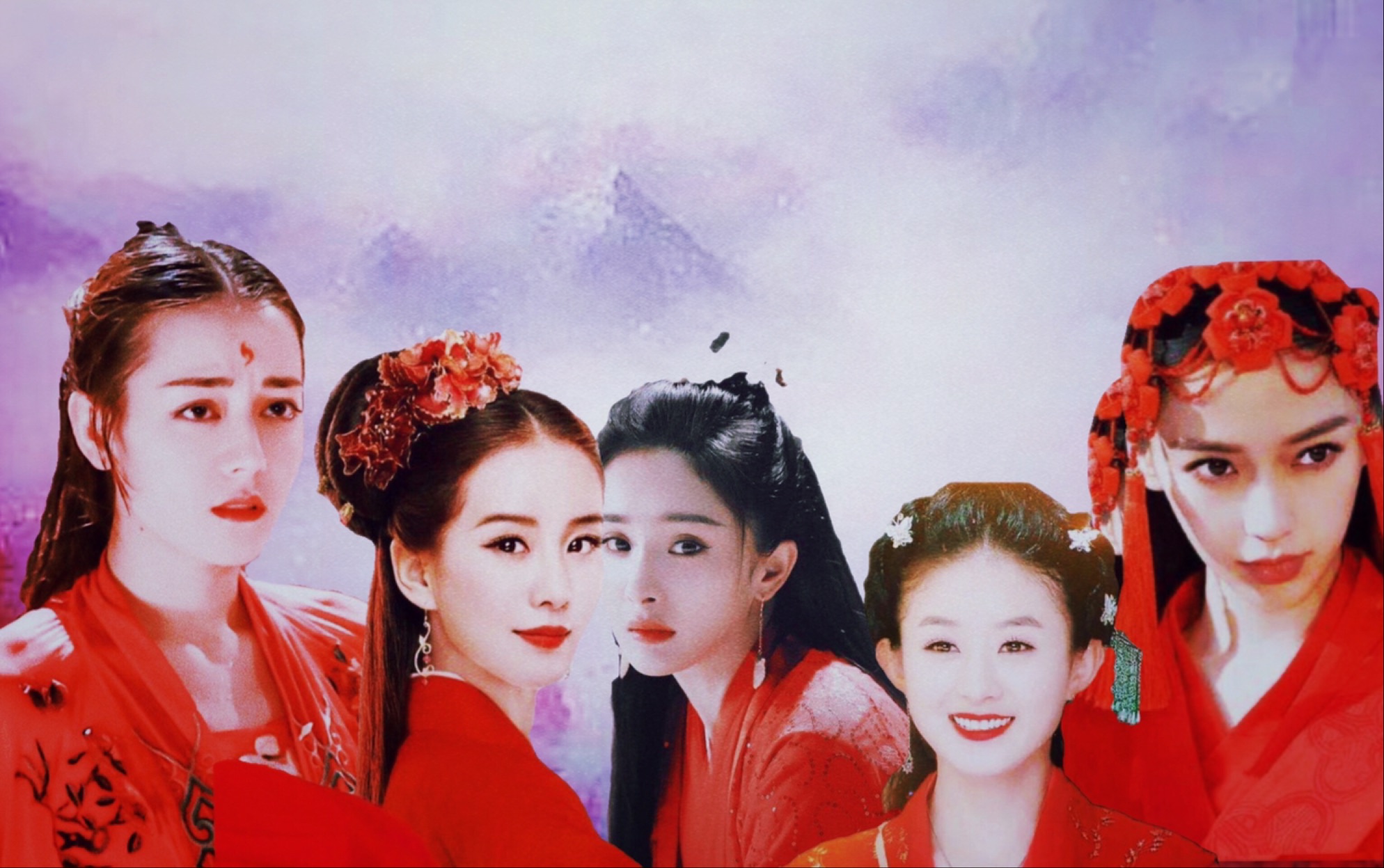 刘诗诗迪丽热巴杨幂赵丽颖范冰冰等50位女明星古装混剪之掀起我的红