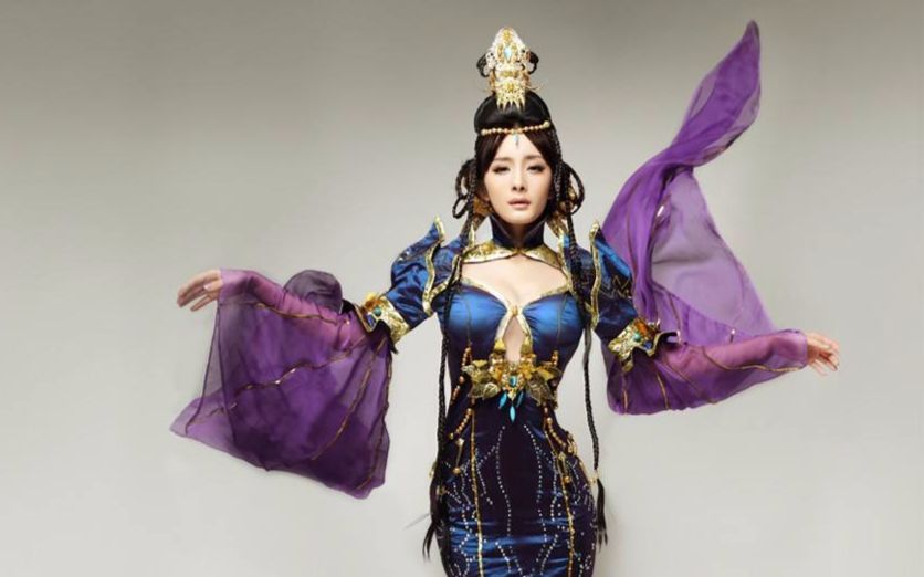 【杨幂】2009网游《天下贰》墨姬海报拍摄花絮