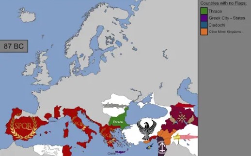 【历史地图】欧洲:国旗/标志的时间轴:公元前350年公元1年哔哩哔哩bilibili