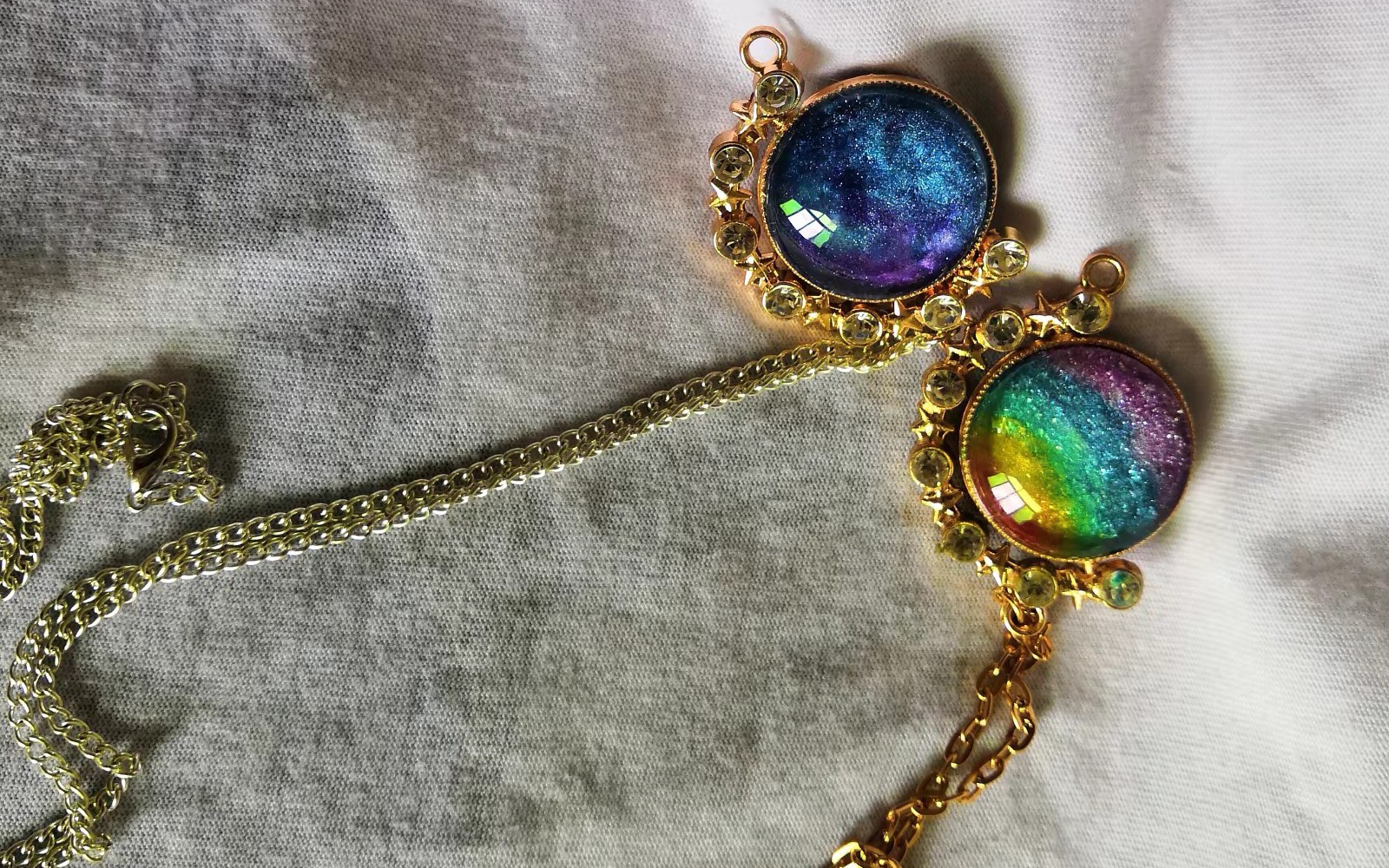 滴胶星空项链我走到淤泥深处捡到了一颗星星