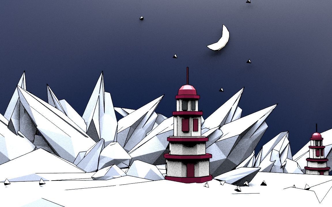 三维低多边形卡通动画作品生活的压力人生的辛酸与人道者不及一二