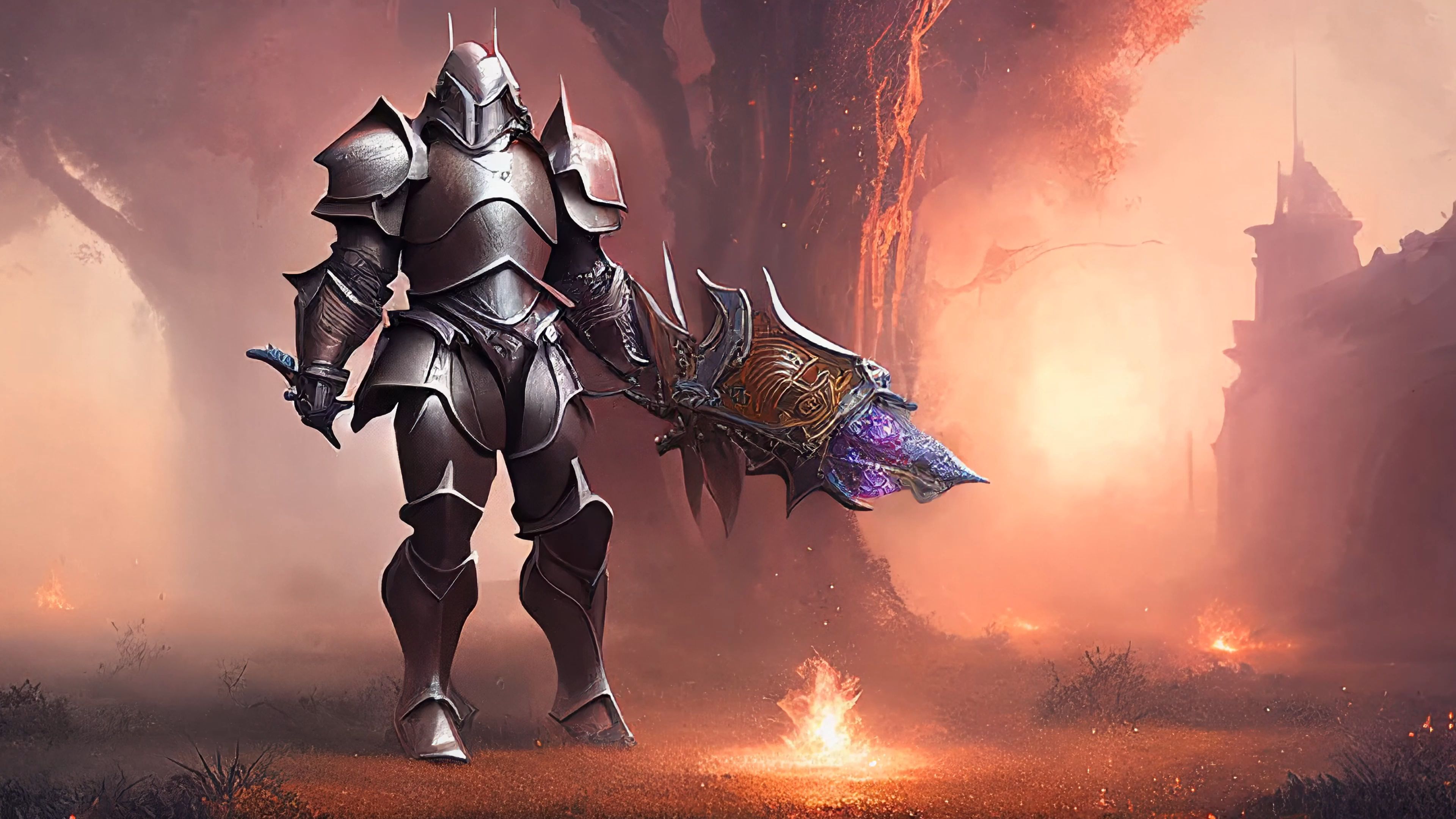 王者归来:ai绘制中世纪重甲骑士的奇幻冒险