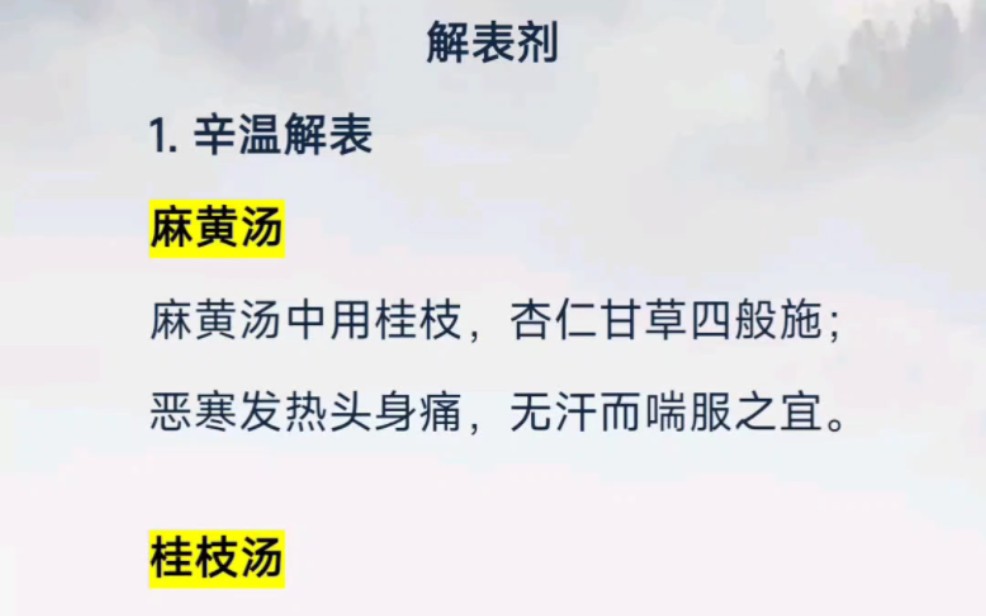 方剂歌诀解表剂辛温解表,辛凉解表,扶正解表中医执业医师考试,期末复习用哔哩哔哩bilibili