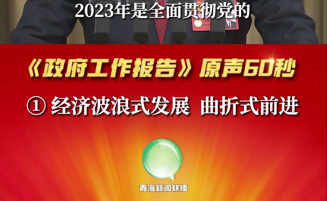 聚焦2024青海省两会【《政府工作报告》原声60秒】①经济波浪式发展 曲折式前进哔哩哔哩bilibili