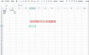 Download Video: 如何使用excel自动生成报告