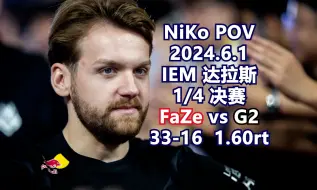 下载视频: 【CS2】NiKo POV 2024.6.1 IEM Dallas 1/4决赛 FaZe vs G2