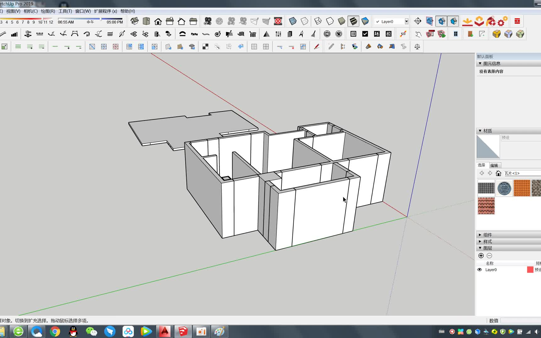 [图]CAD导入sketchup基础建墙