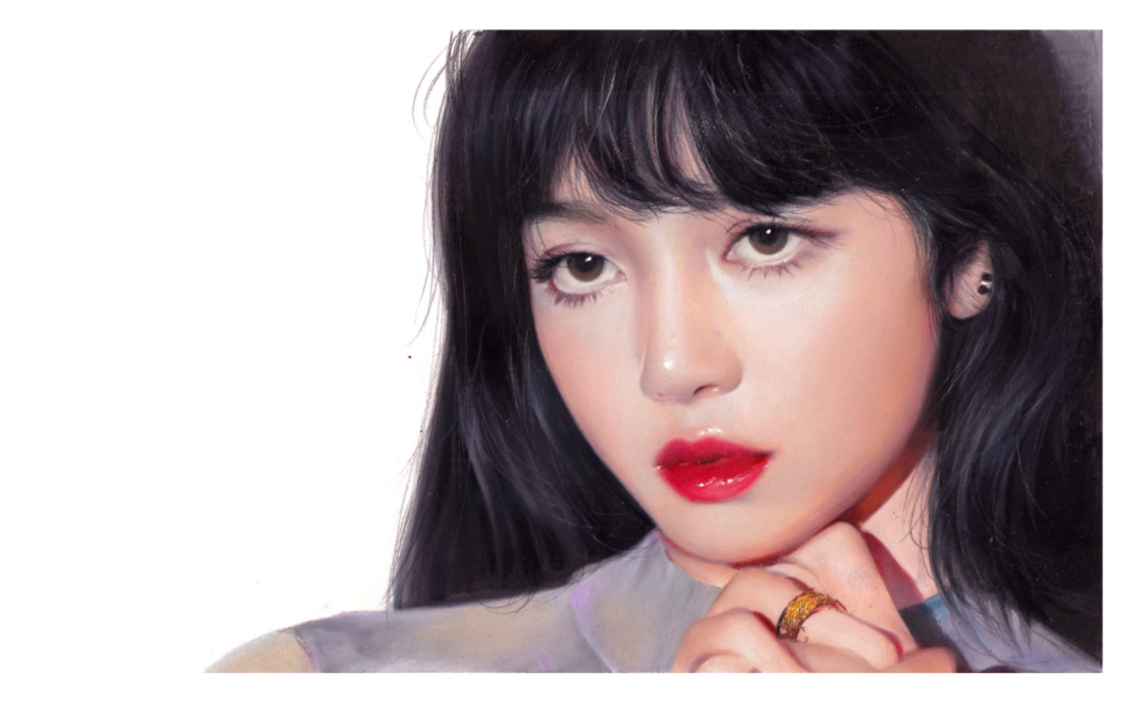 【彩铅手绘】lisa完整手绘过程