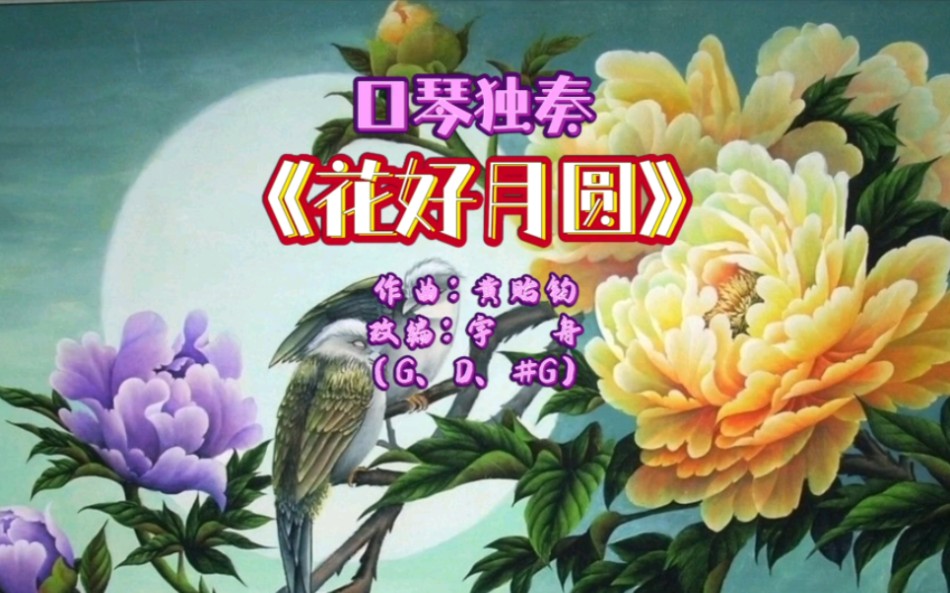 口琴独奏《花好月圆》作曲:黄贻钓(g,d,#g)