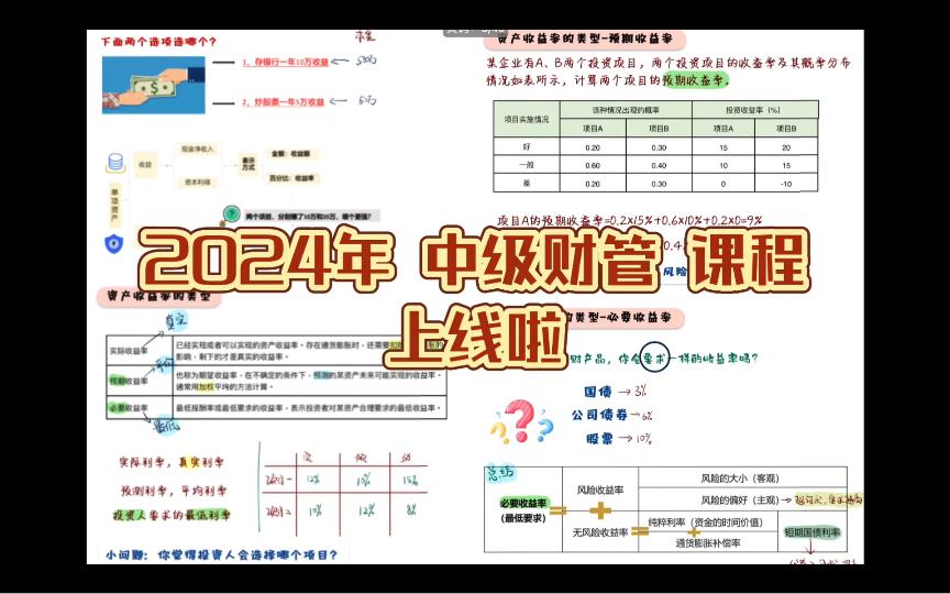 匠心打造2024 中级财管课程,必须带你上岸!哔哩哔哩bilibili