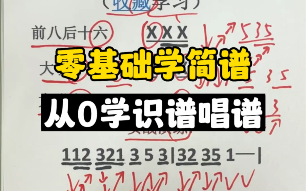 新手从0学识谱唱谱,零基础简谱教学,学会简谱基本音符!哔哩哔哩bilibili