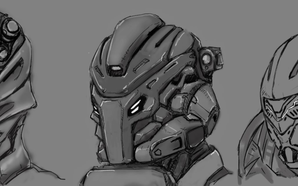 概念设定100个机甲头部挑战041(3d模型师在找灵感)_哔哩哔哩 (゜-゜)