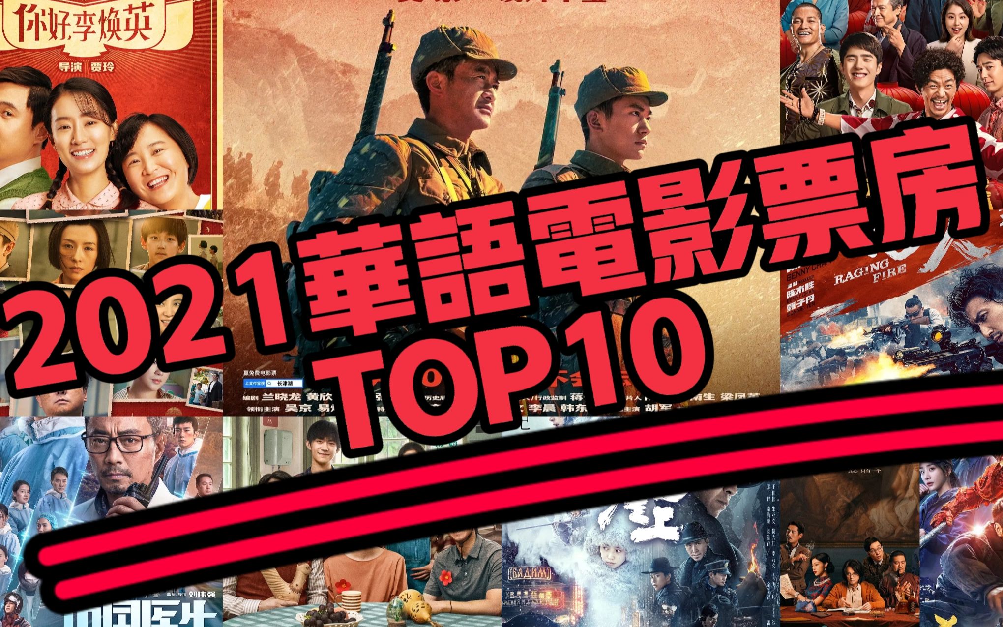 [图]2021华语电影票房TOP10：《长津湖》《你好，李焕英》成就双“50亿”电影，《扬名立万》成年度黑马，这些电影你看了几部？