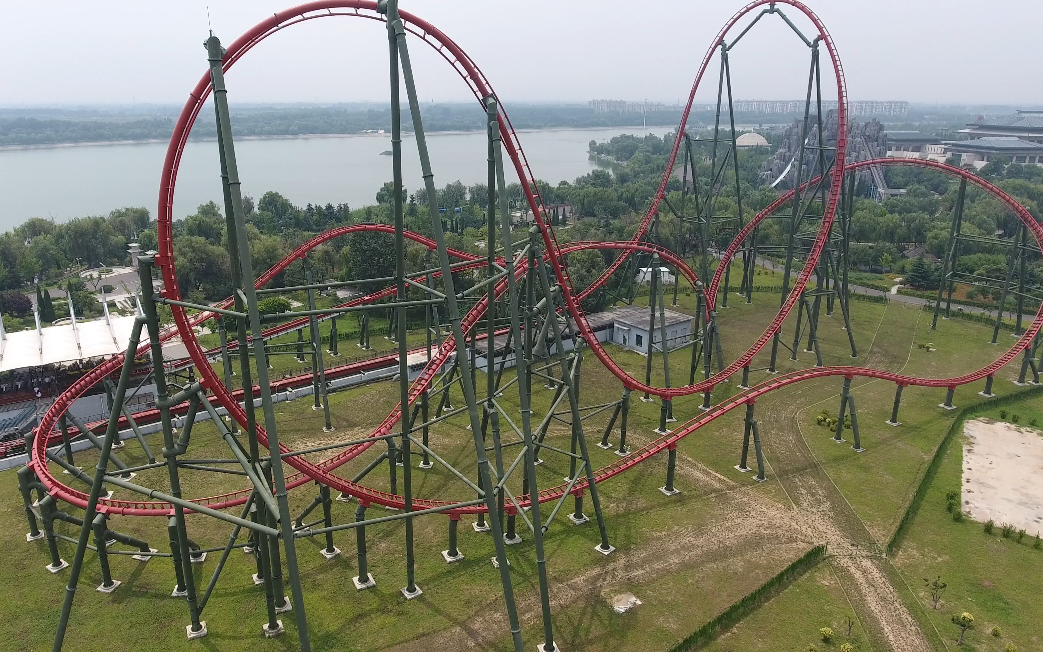 全网首发中国孙子文化园过山车pov合集