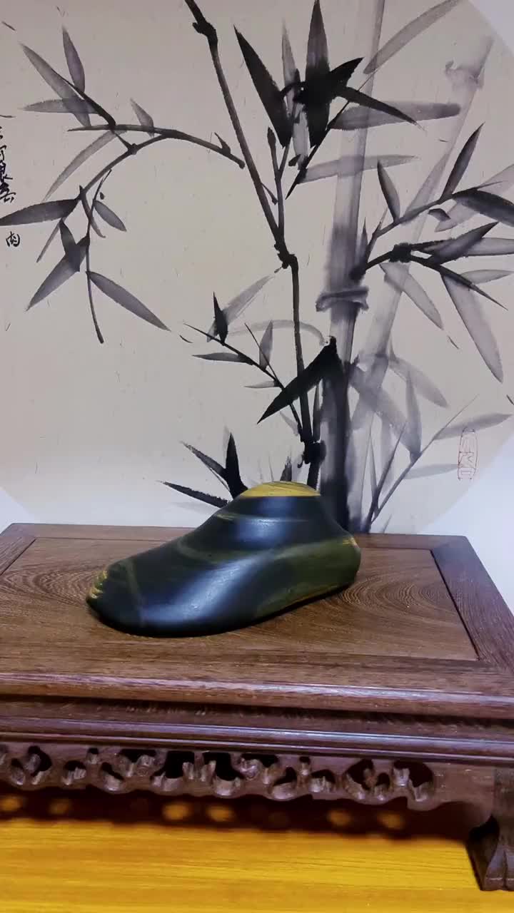 奇石文化天然黄河原石鞋型石广交天下石友抖音小助手