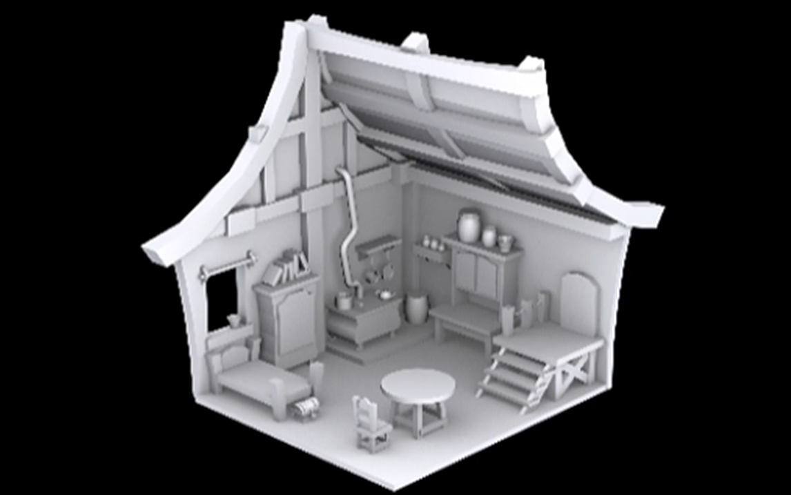 3dmax零基础 | 简单小房子模型制作,室内场景建模