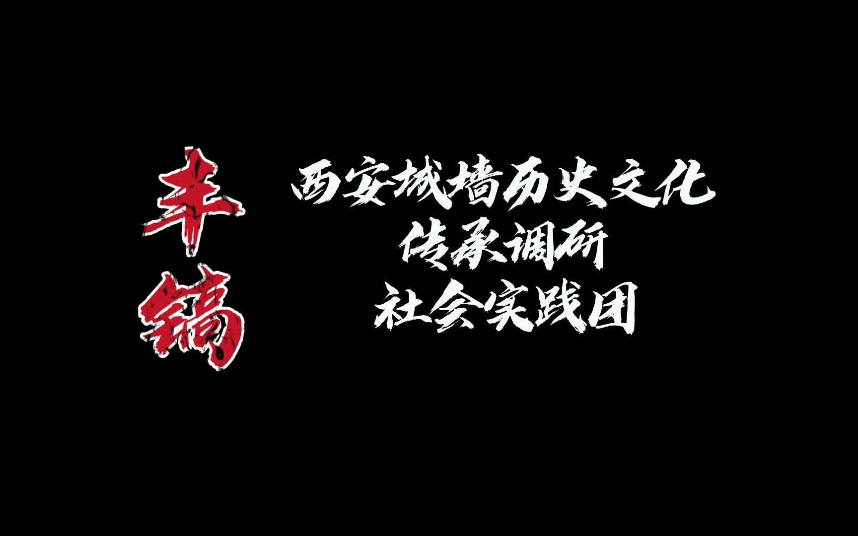 “丰镐”西安城墙历史文化传承调研社会实践团哔哩哔哩bilibili