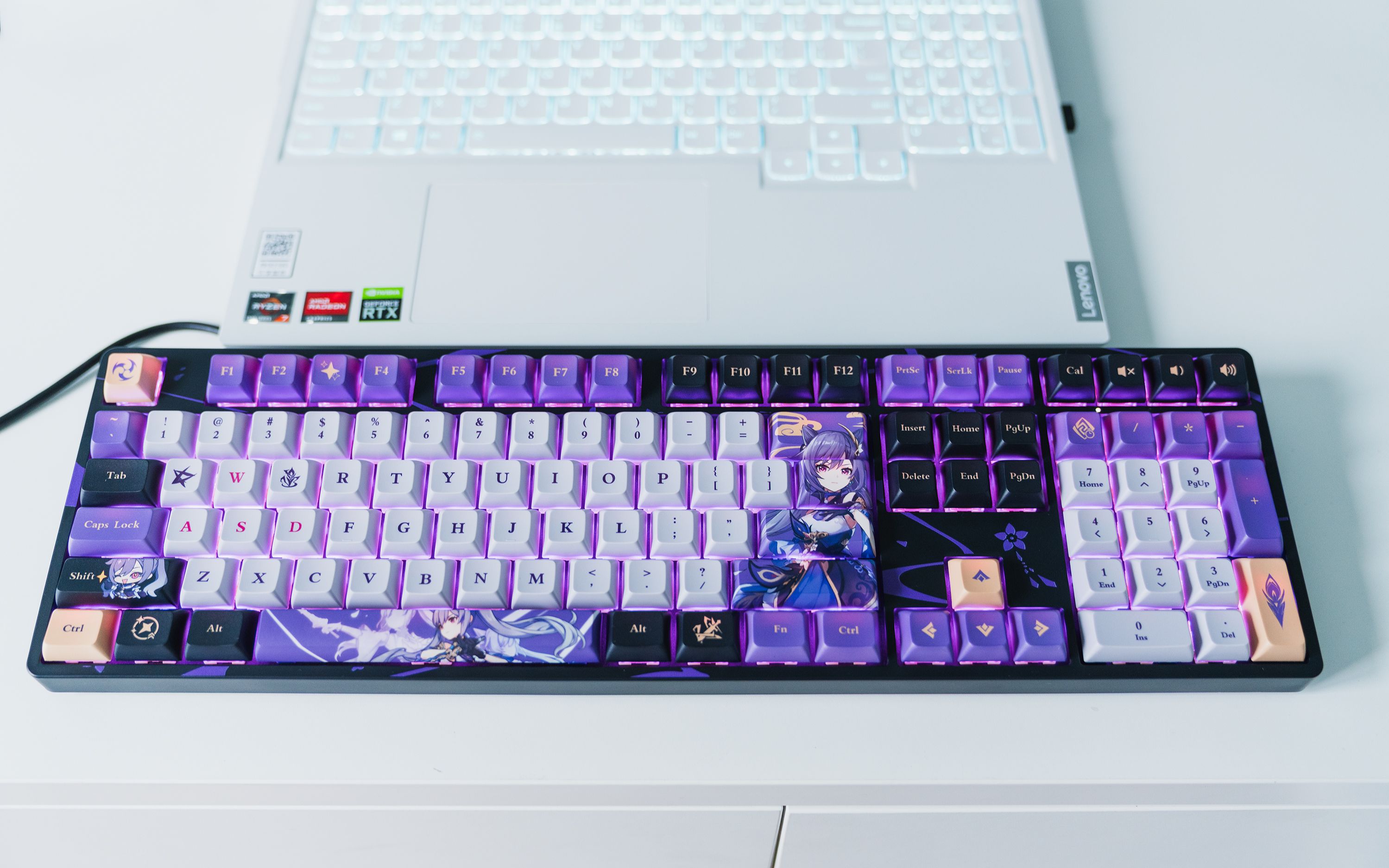 双十一好物开箱之原神刻晴键盘