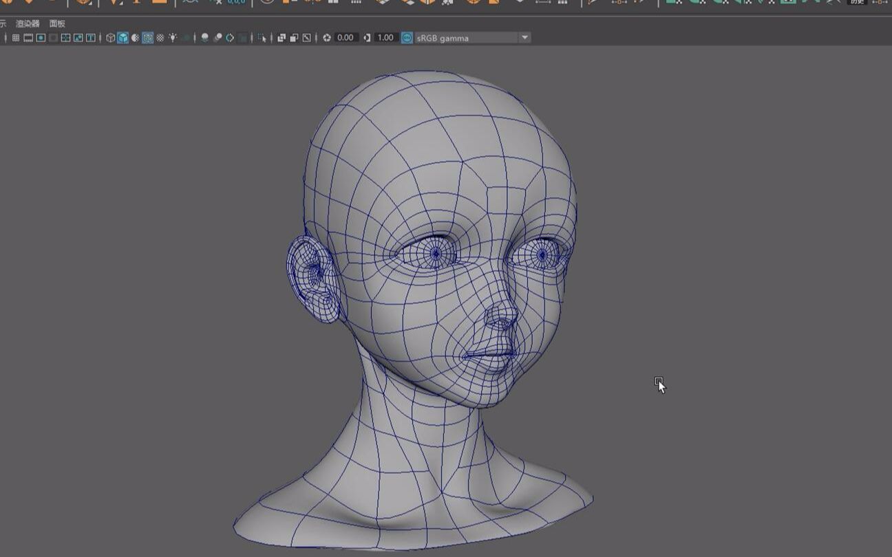 maya人物超详细建模从box到完整的女性人物头部结构布线
