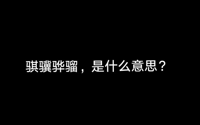 骐骥骅骝,是什么意思?哔哩哔哩bilibili