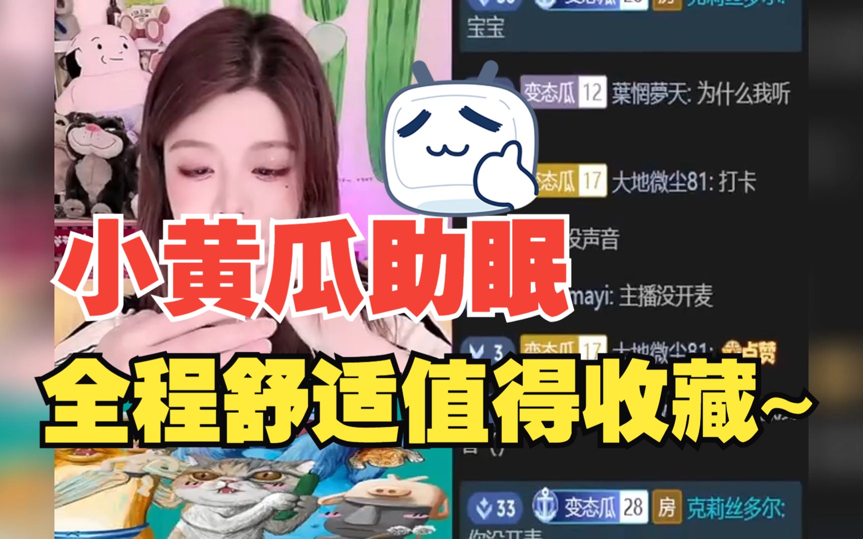 【助眠自用】小黄瓜全程舒适,没有一分钟水的!哔哩哔哩bilibili