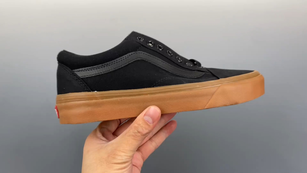 vans sk8-low 黑生胶范斯官方 黑色复古街头生胶牛筋底