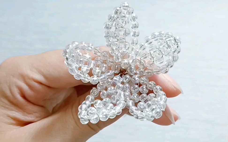 【串珠】【教程】串珠五瓣花教程_哔哩哔哩_bilibili