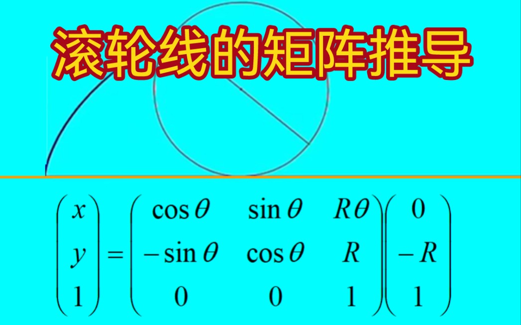 81.滚轮线的矩阵推导(旋轮线、摆线)哔哩哔哩bilibili