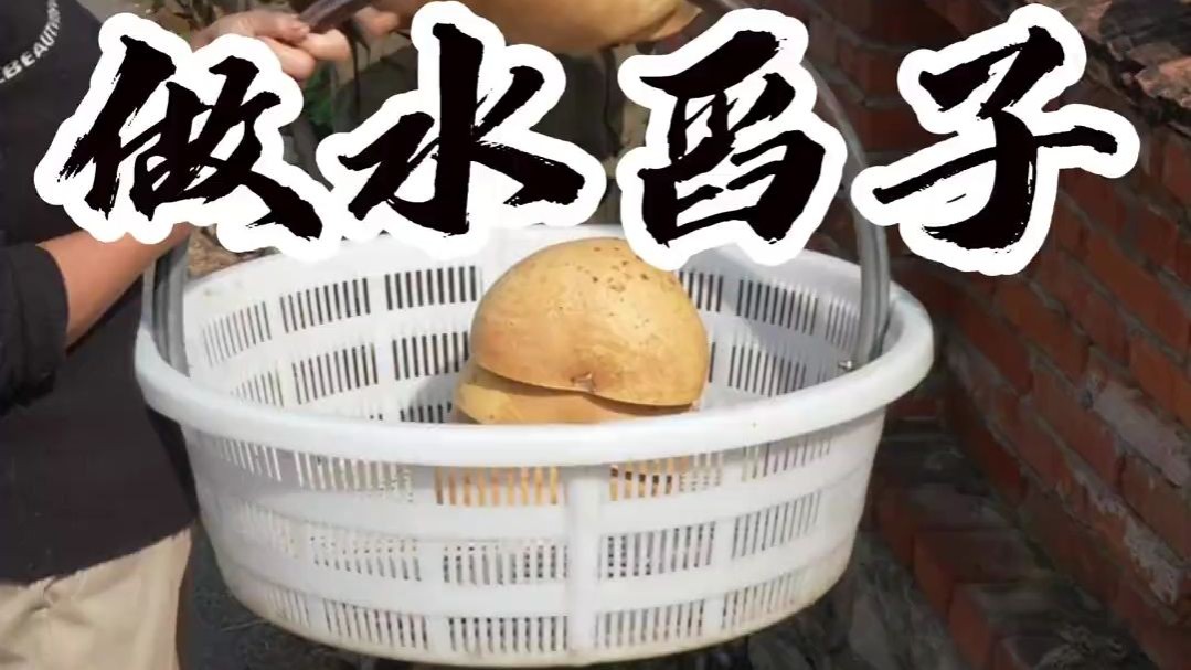 做水舀子 今年的葫芦瓢做好了,去年做的葫芦瓢仿佛就在昨天